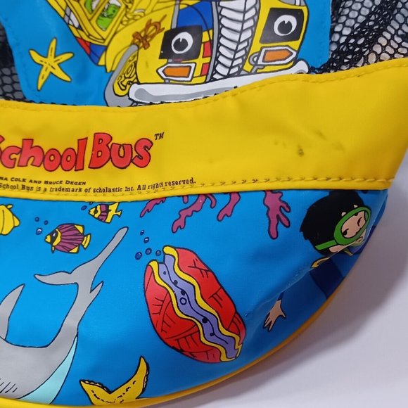 Hasbro Magic School Bus Miss Frizzle drawstring bag backpack mesh vintage used main image 9